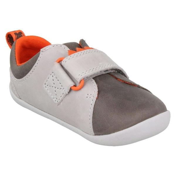 Clarks Boys Clarks Leather Hook & Look Dinosaur Pre-Walkers Casual Shoes - Roamer Rex T