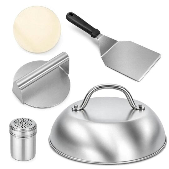 Havendro Burger Press Kit for Griddle,5PC Griddle Accessories Set with Burger Press