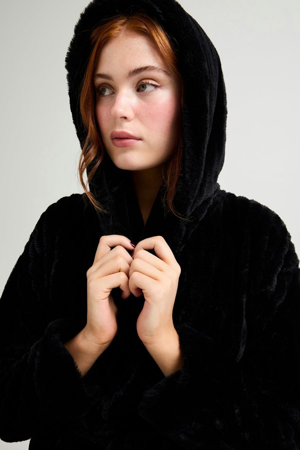 Cloud Dressing Gown in Black - Wholesale - Robes