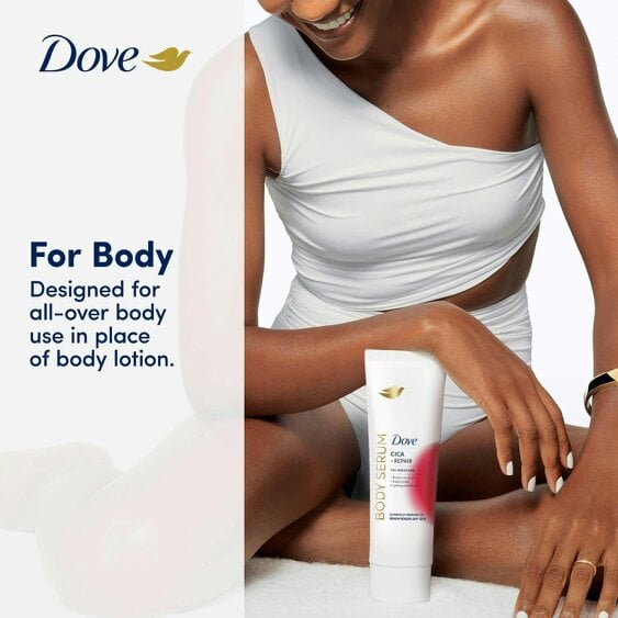 Dove Cica Repair Body Serum Hyaluronic Acid Niacinamide Moisturiser, 12x200ml