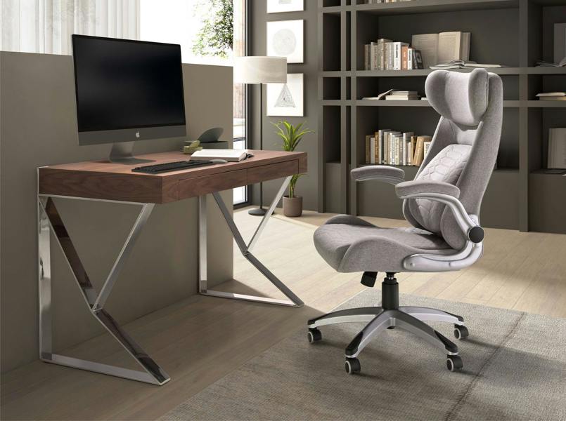 Angel Cerdá Grey fabric swivel office chair 4224