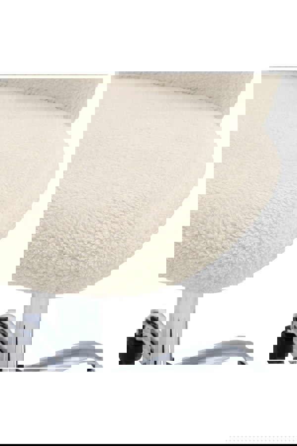 Living and Home Super Comfy Plush Office Chair with Wheels