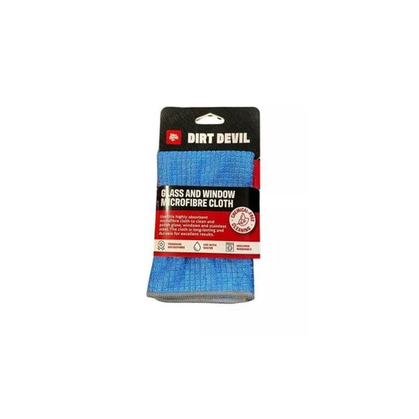 Dirt Devil Glass and Window Microfibre Cloth 30 x 30 cm Blue