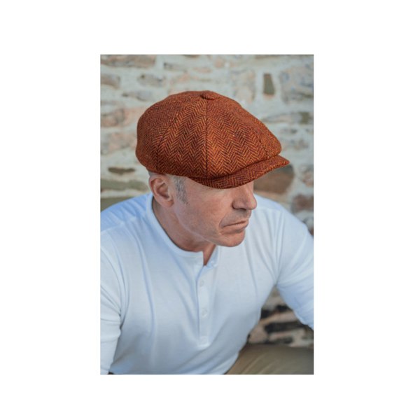 Gamble & Gunn Ardura - Red Button Top Cap Molloy and Sons Irish Donegal Tweed