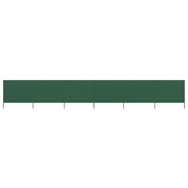 Berkfield 6-panel Wind Screen Fabric 800x120 cm Green