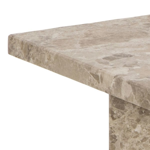 Furniture To Go Vega Square Coffee Table with Brown Marble Top 90cm