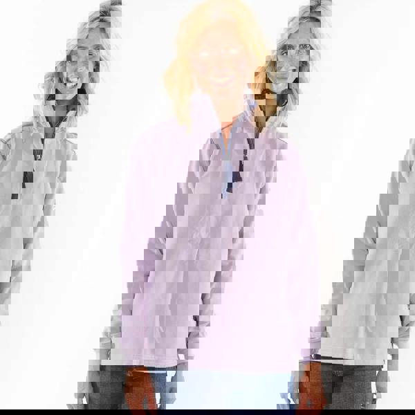 Lazy Jacks Women's Quarter Zip Sweatshirt - Lilac