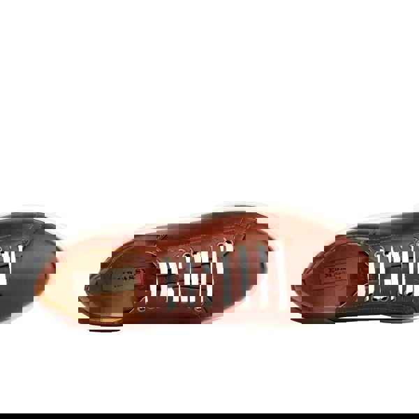 Embassy London Sun City - Brown - Men's white sole trainer in brown soft leather