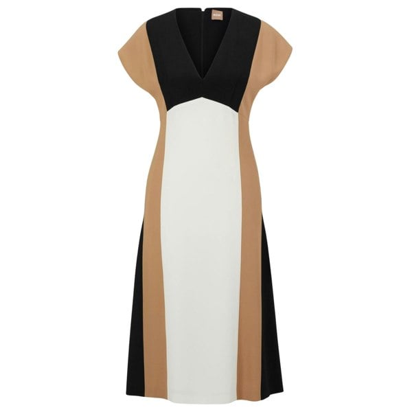 Boss Womens Debrany Casual Dress - Black/White/Brown