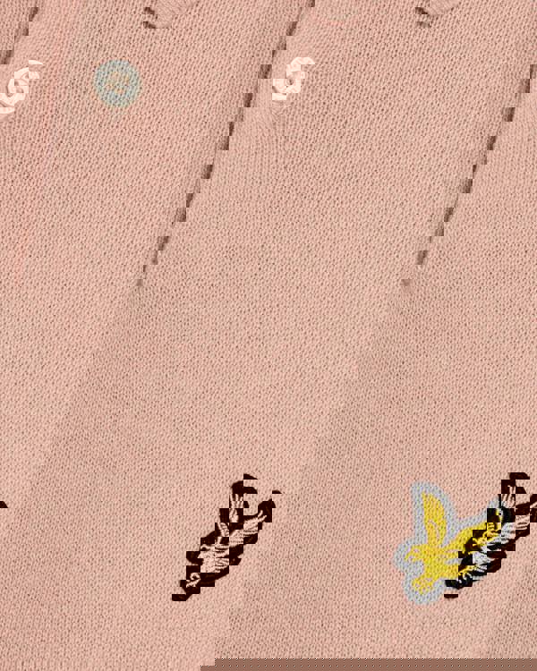 Lyle & Scott Cotton Short Sleeve Mens Knitted Polo - Y120 Pink Grapefruit | CHO | Designer Mens Short Sleeve Polo Shirts