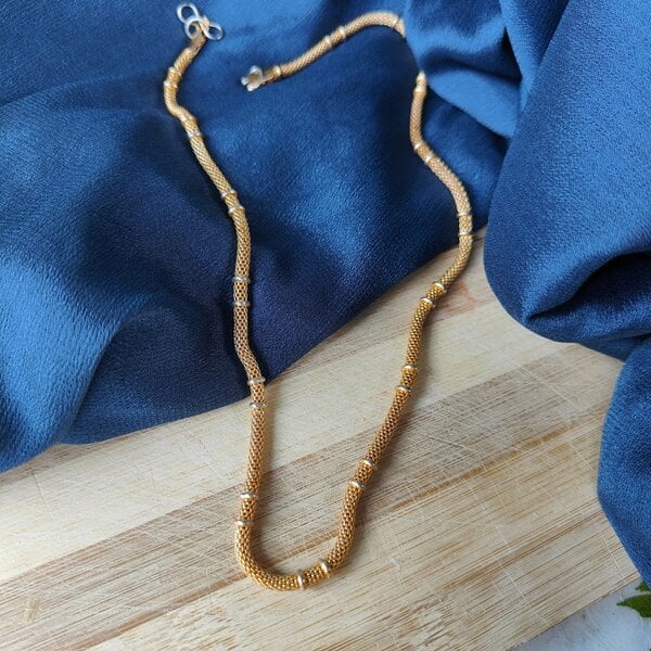 The Colourful Aura Gold Cuban Link Thick Gourmet Chain Necklace