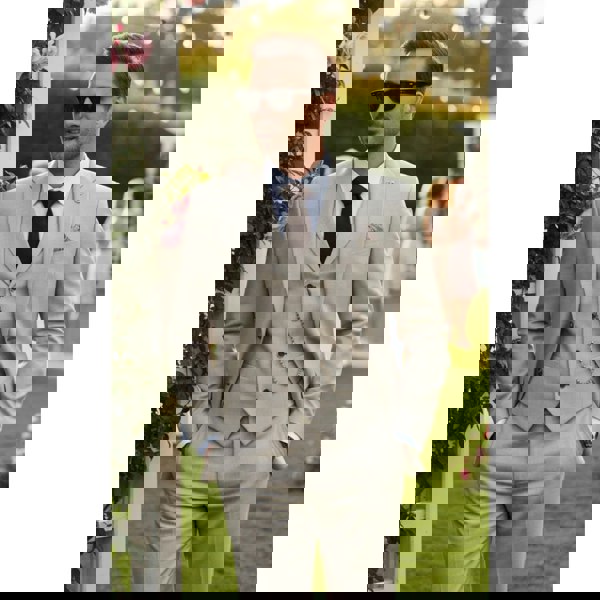 TruClothing James - Men's 3 Piece Cream Tailored Fit Suit