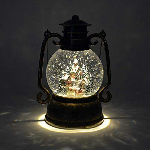 28cm Large Christmas Lantern LED Glitter Musical Nativity Decoration for Home Display image 3