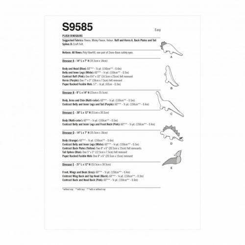 Simplicity Sewing Pattern 9585, Toys OS (One Size Only) - Easy