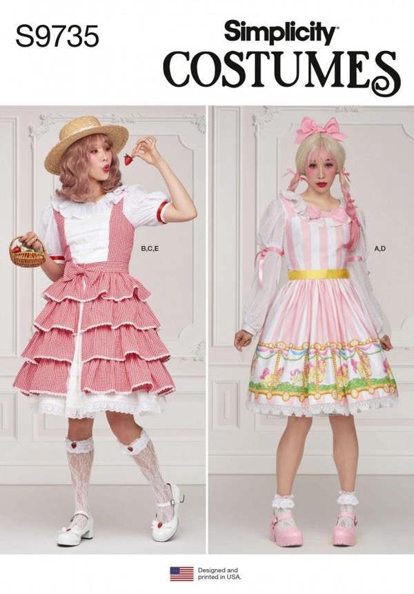 Simplicity Sewing Pattern 9735, Costumes for Women, D5 (4-6-8-10-12) - Intermediate