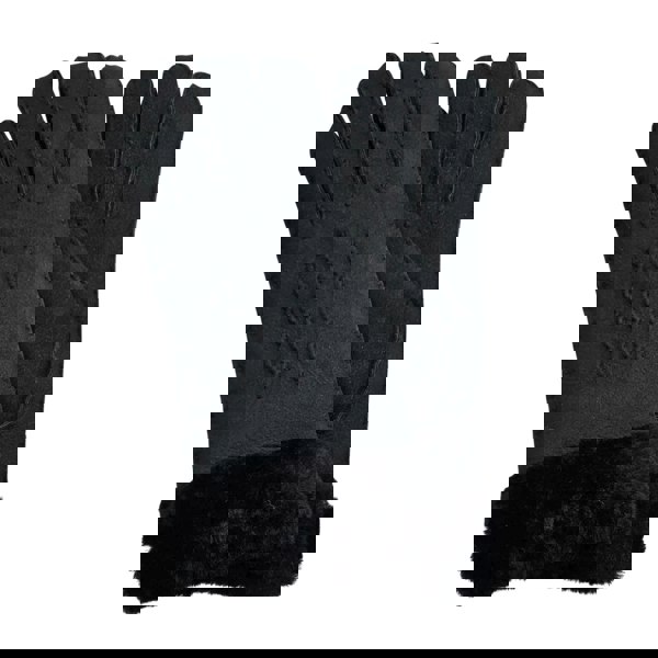 Infinity Leather Women's Plush Shearling Cuff Suede Genuine Leather Gloves