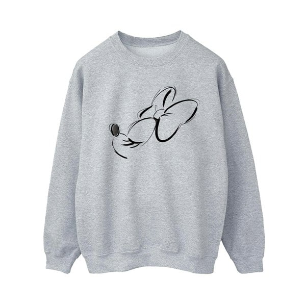 Disney Womens/Ladies Minnie Mouse Nose Up Sweatshirt - Sports Grey