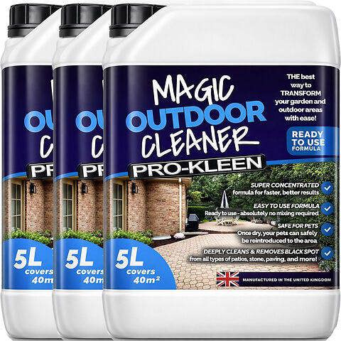 ProKleen Pro-Kleen Outdoor Miracle Cleaner Black Spot Remover Spray and Leave Cleaner Removes Stains, Marks & Lichen 15L