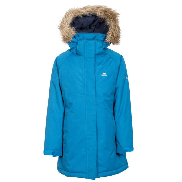 Trespass Childrens Girls Fame Waterproof Parka Jacket - Cosmic Blue - 