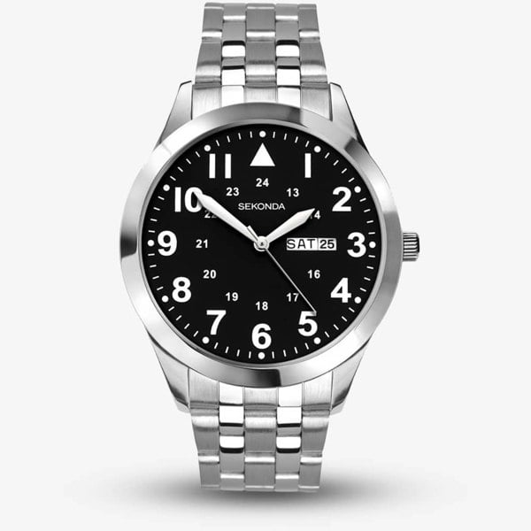 Sekonda Pilot Black Dial Watch 1663