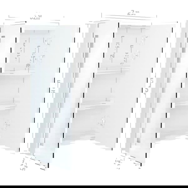Berkfield LED Bathroom Mirror Cabinet Shining White 62x14x60 cm