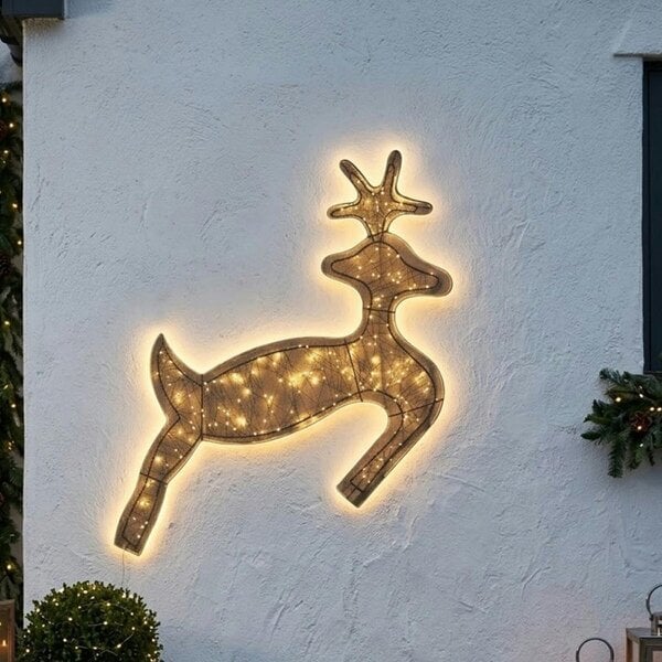 Garden Greatness Halo Leaping Illuminated Reindeer Display