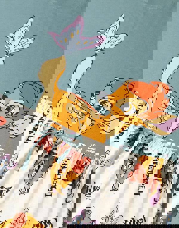 Disney Womens Multicoloured Bambi Short Sleeve Long Leg Pyjama Set