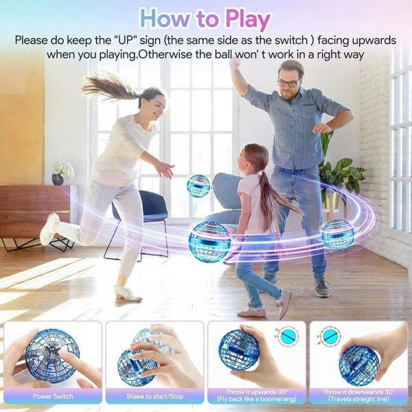 Dragodirect Mini Drone Flying Orb LED Hover Ball Toy for Fun Fidgeting