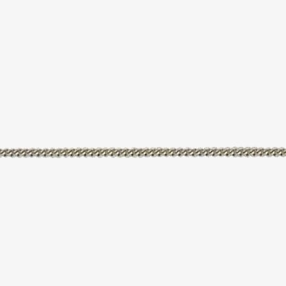 T. H. Baker 9ct White Gold 20inch Filed Curb Necklace W12FC20