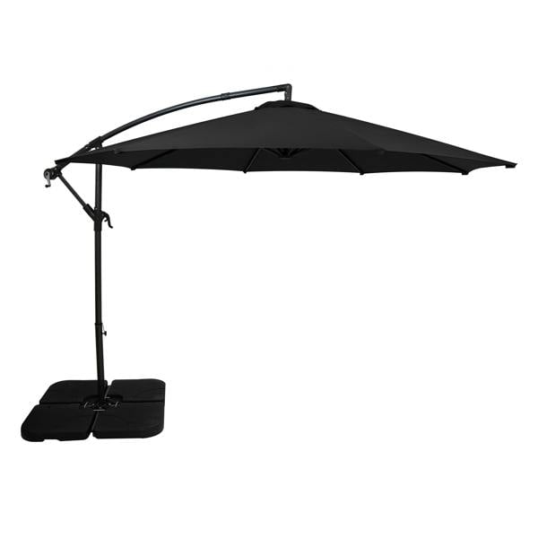 Jardi Cantilever Parasol 3m With Square Base – Black
