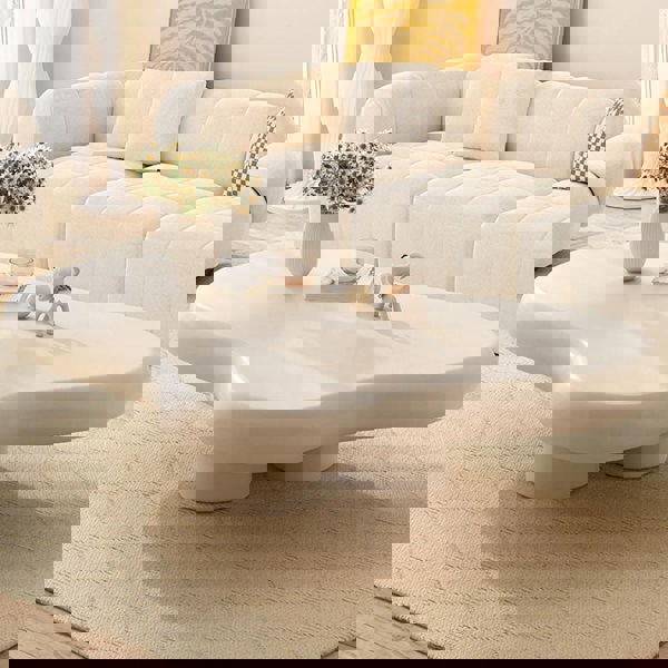 Quincy Coffee Table, Cream-Ritconcept-Rit Concept