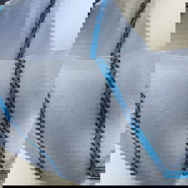 Dunhill finely woven raw silk selvedge patterned tubular scarf