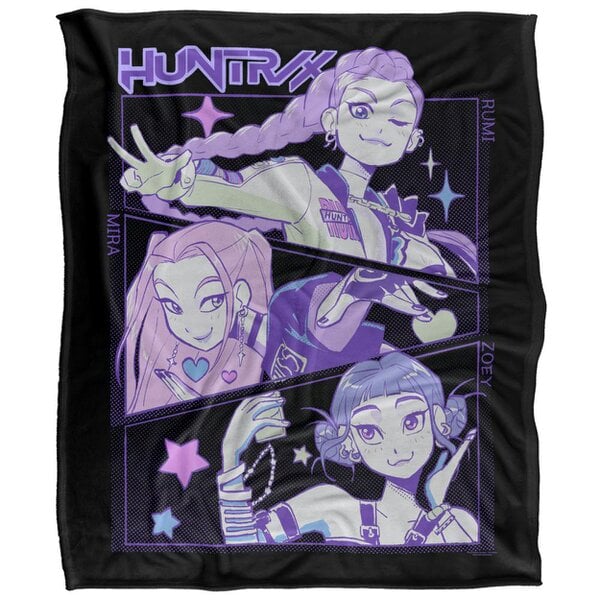 K-Pop Demon Hunters Fleece Huntr/X Supersoft Throw - Multicoloured