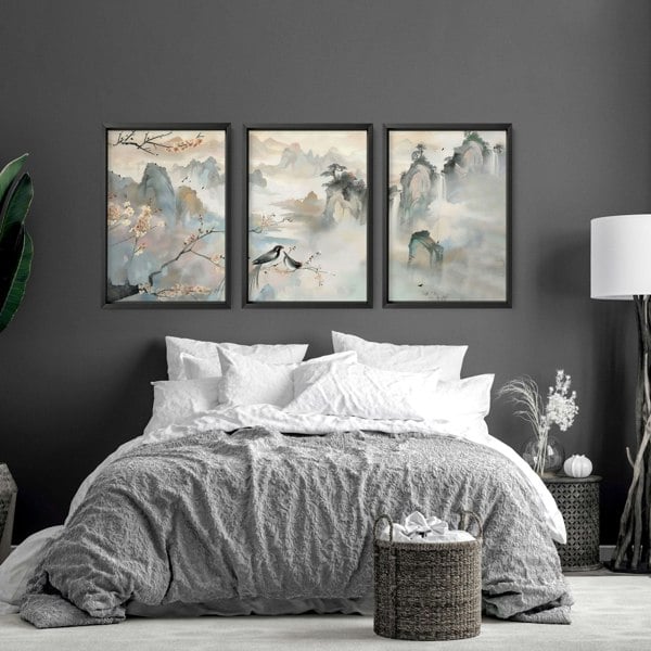 Art For Bedroom Walls | Set of 3 wall art prints