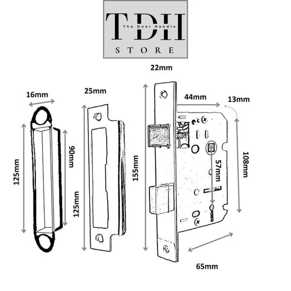 EDH Door Hardware Matt Black Victorian Scroll Door Handles – Handle Only, Handle + Lock or Lock Only – 150mm x 43mm