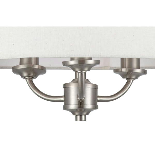 COSYLYTE Winston 3 Light Faux Linen Shade Ceiling Light