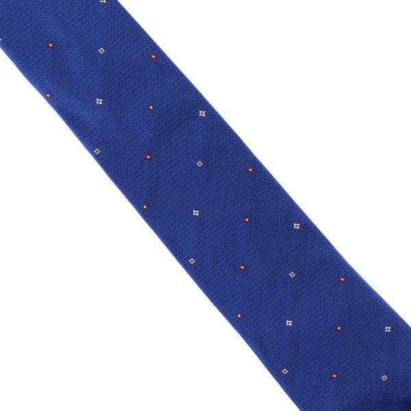 Dunhill neats patterned tie in a woven silk cobalt blue