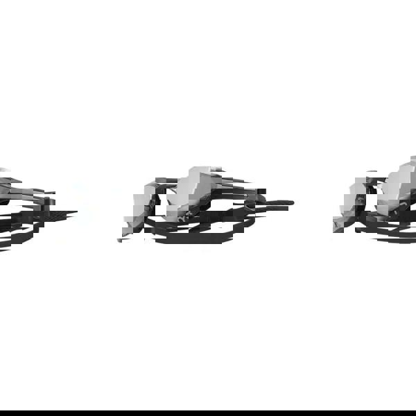 TYR Tracer X RZR mirror swimming goggles in silver and black with adjustable strap