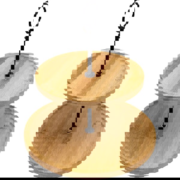 Maison des Cadeaux Bamboo 2-Tier Cake Stand