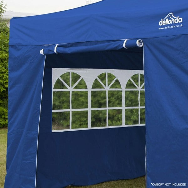 Side Walls Door & Windows for 2x2m Pop-Up Gazebo - BLUE - Garden Party Tent - LoopsDirect
