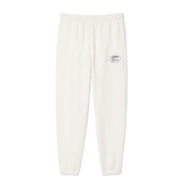 Lacoste Womens/Ladies Embroidered Straight Leg Jogging Bottoms - Cream