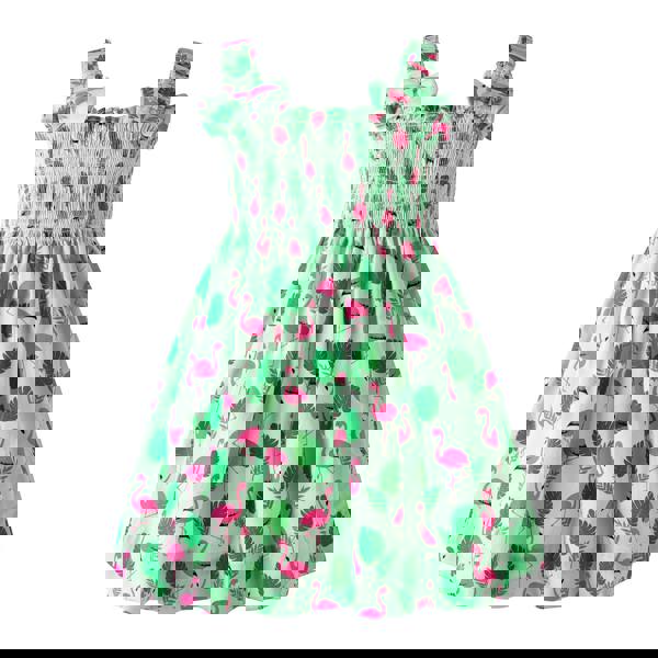 Rachel Riley Green Flamingo Sundress & Bloomers