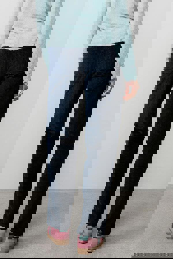 Lily & Me Strachan Stretch Cord Wide Leg Trouser Navy