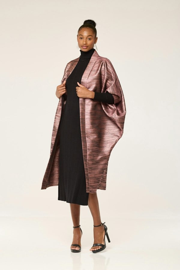 Lioness by TF Sand Storm Midi Kimono Jacket - Rose