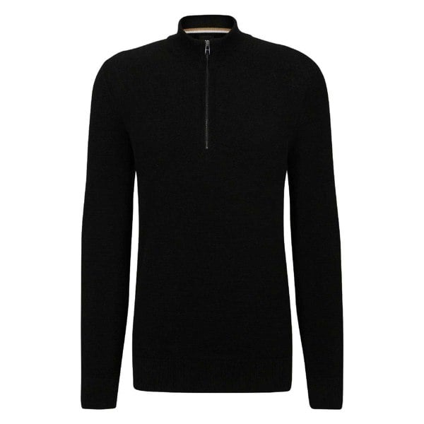 Boss Mens Quarter Zip Sweatshirt - Black