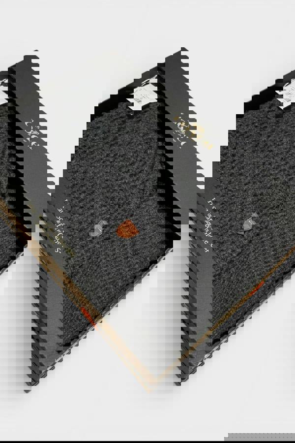 Coach Waffle Beanie Hat, Scarf & Glove Set Charcoal