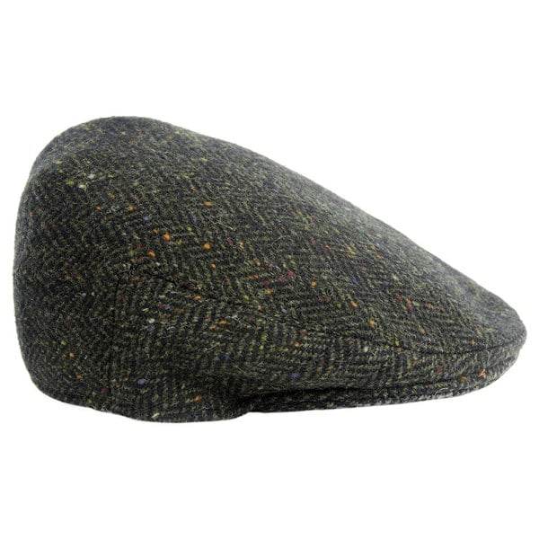 Gamble & Gunn Dolton Molloy & Sons Irish Donegal Tweed British Made Moor Green Flat Cap