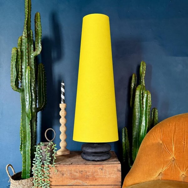 Love Frankie Banana Yellow Cotton Oversized Cone Lampshades