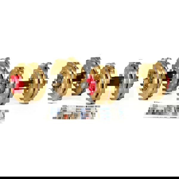 York 12kg Adjustable Dumbbell Set with Workout  Guide