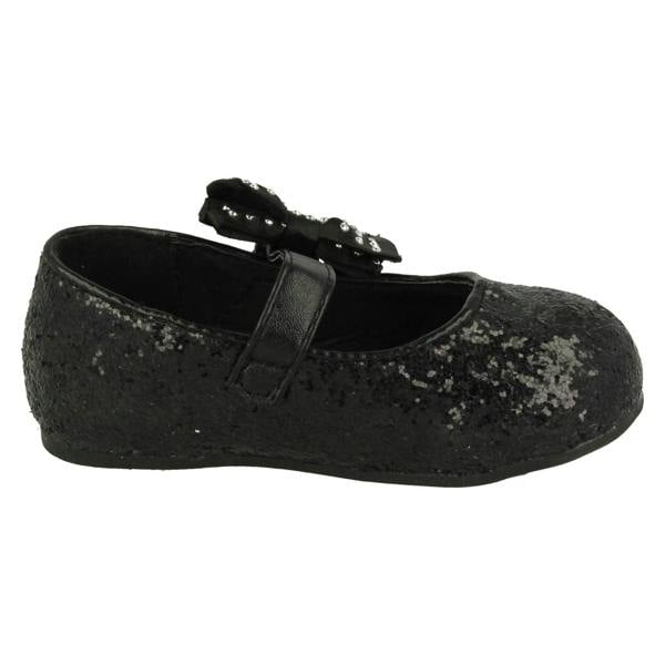 Spot On Girls Spot On Glitter Bow Detail Party Flats